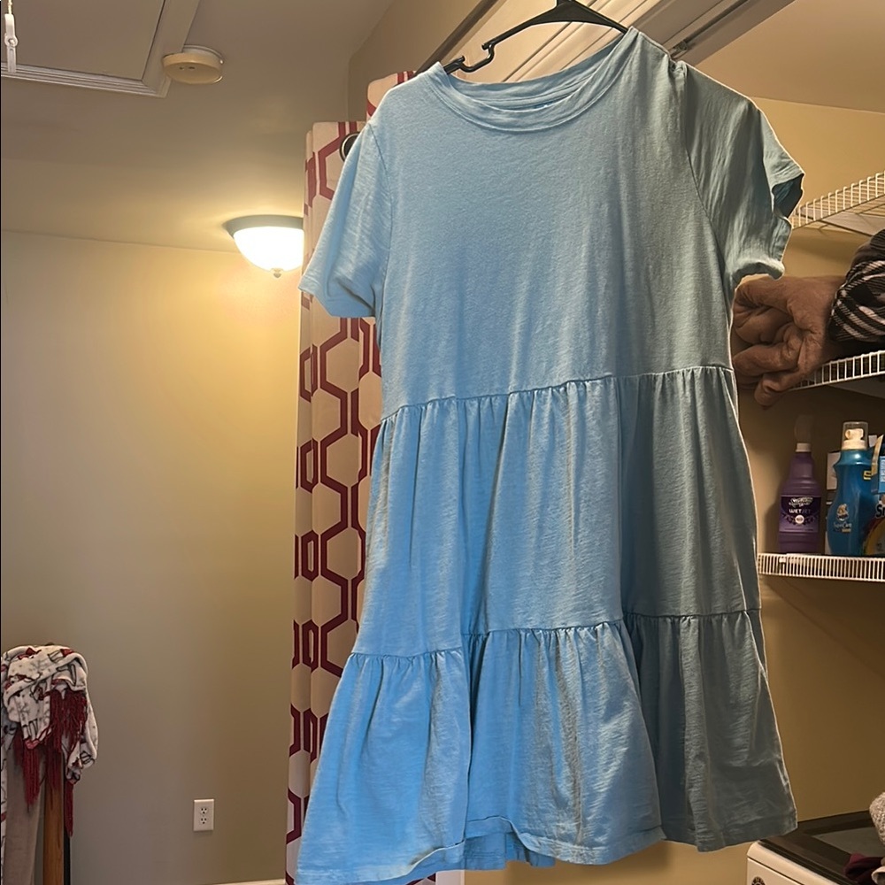 Light Blue Tiered Dress